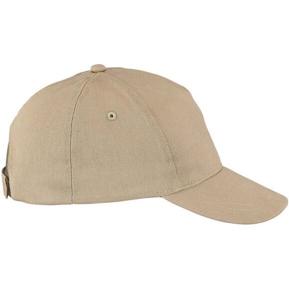 SOLS Unisex Buzz 5 Panel Baseball Cap / Sand - Picture 1 of 5